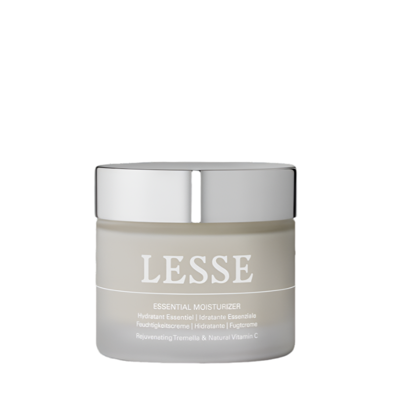 LESSE Essential Moisturizer – Clean, lightweight face cream with Tremella mushroom and natural Vitamin C to deeply hydrate, brighten, and support skin barrier health - Gllosse