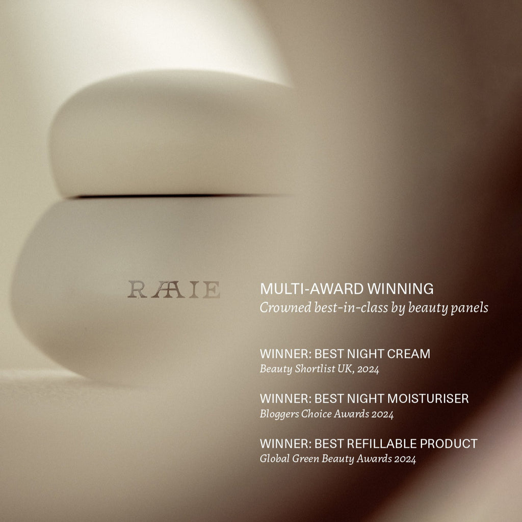 Raaie Cocoon_Ceramide_Cream_product with Awards listed