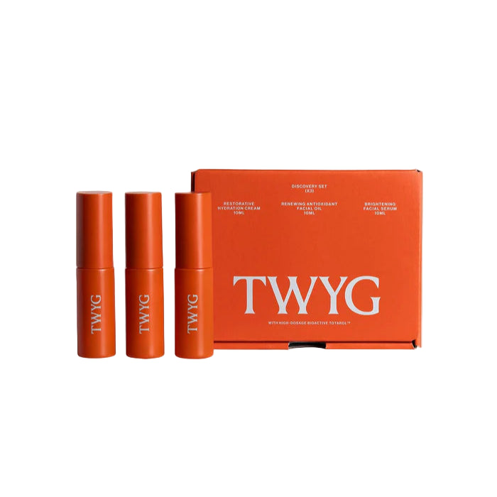TWYG_Discovery Set_ with products on display with a white background